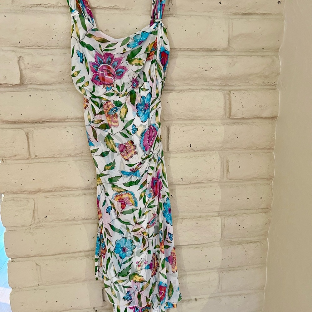 Diane Von Furstenberg Multicolor Silk Floral Dress